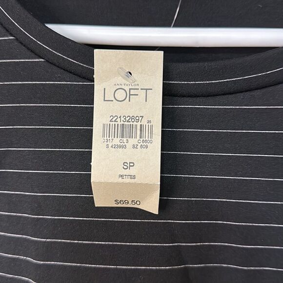 NWT Ann Taylor Loft T-Shirt Style Striped Dress - Picture 2 of 5
